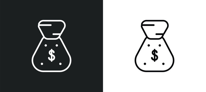 sack race outline icon in white and black colors. sack race flat vector icon from other collection for web, mobile apps and ui.