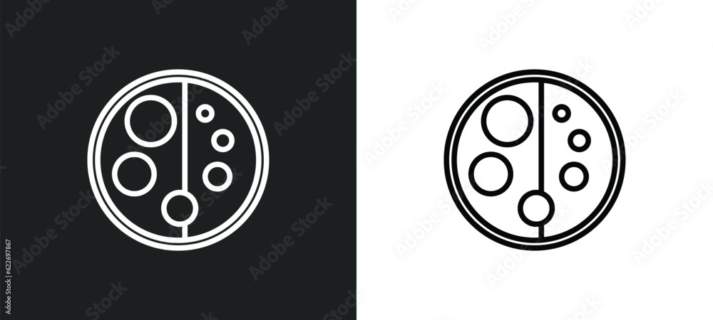 Poster wait outline icon in white and black colors. wait flat vector icon from orientation collection for w
