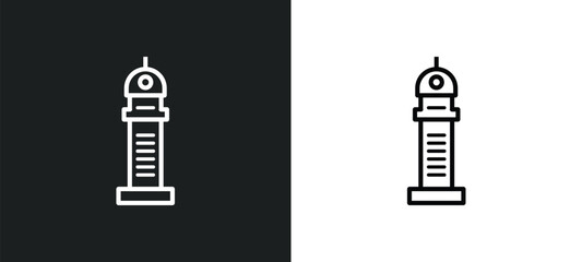 smeaton's tower outline icon in white and black colors. smeaton's tower flat vector icon from other collection for web, mobile apps and ui.