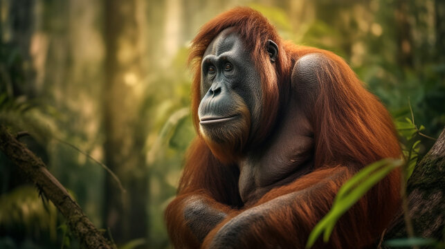 monkey HD 8K wallpaper Stock Photographic Image