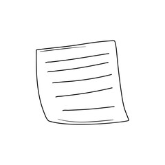 Note papers. Hand drawn doodle notepaper for messages set. Vector illustration