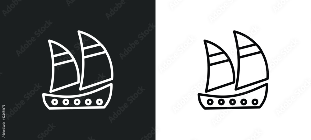 Poster big shell outline icon in white and black colors. big shell flat vector icon from nautical collectio