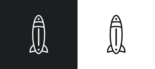 one suroard outline icon in white and black colors. one suroard flat vector icon from nautical collection for web, mobile apps and ui.