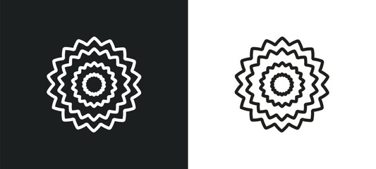 peony outline icon in white and black colors. peony flat vector icon from nature collection for web, mobile apps and ui. © Digital Bazaar