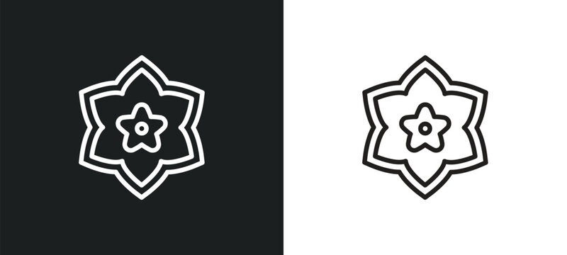 oleander outline icon in white and black colors. oleander flat vector icon from nature collection for web, mobile apps and ui.