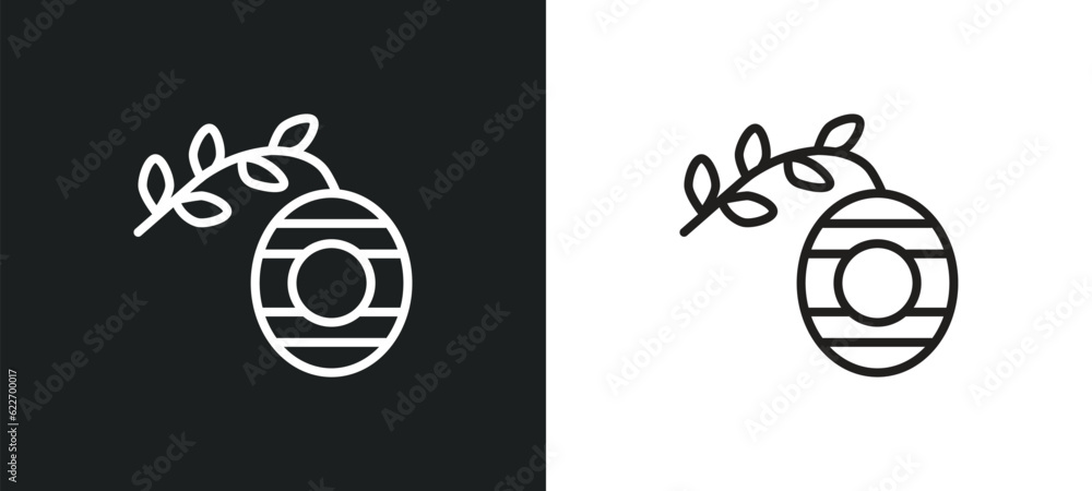 Poster hive outline icon in white and black colors. hive flat vector icon from nature collection for web, m