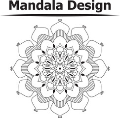 
Gradient color hand drawn mandala design 