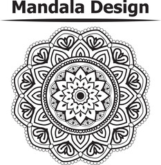 
Gradient color hand drawn mandala design 