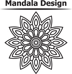 
Gradient color hand drawn mandala design 