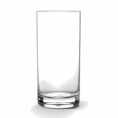 empty glass isolated on white background, generated Ai