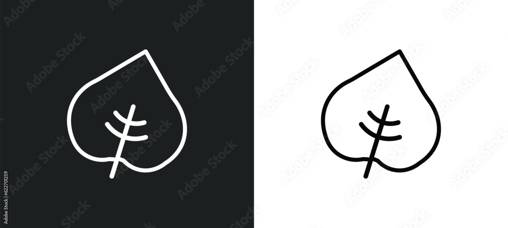 Poster cordate outline icon in white and black colors. cordate flat vector icon from nature collection for 