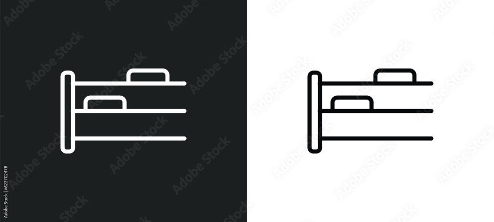 Poster half rest outline icon in white and black colors. half rest flat vector icon from music and media co