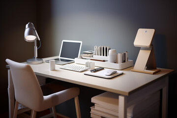 modern work desk with minimalist white desk hd wallpaper