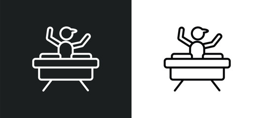 dj hand motion outline icon in white and black colors. dj hand motion flat vector icon from music collection for web, mobile apps and ui.