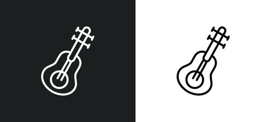 spanish outline icon in white and black colors. spanish flat vector icon from music collection for web, mobile apps and ui. © Digital Bazaar