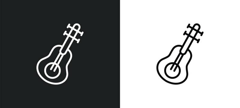 spanish outline icon in white and black colors. spanish flat vector icon from music collection for web, mobile apps and ui.