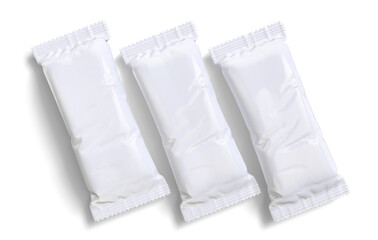 Protein bar package white color rendered with 3D software
