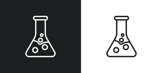alchemy outline icon in white and black colors. alchemy flat vector icon from miscellaneous collection for web, mobile apps and ui.