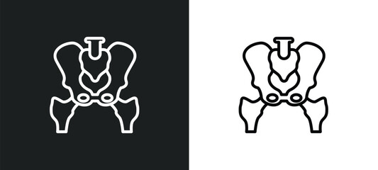 p outline icon in white and black colors. p flat vector icon from medical collection for web, mobile apps and ui.