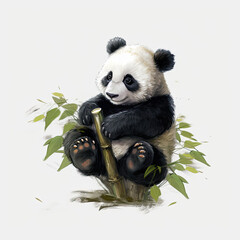 Mała panda, Ilustracja, wygenerowane przez AI
