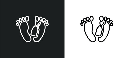 dead outline icon in white and black colors. dead flat vector icon from medical collection for web, mobile apps and ui.