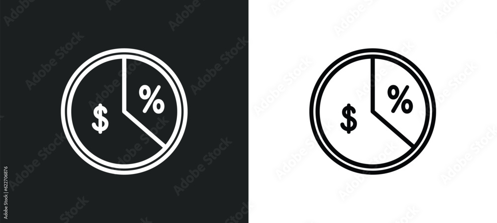 Poster margin outline icon in white and black colors. margin flat vector icon from marketing collection for