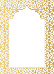 Vector oriental Arabic golden frames. Borders background clipart. Templates for design, invitations, events
