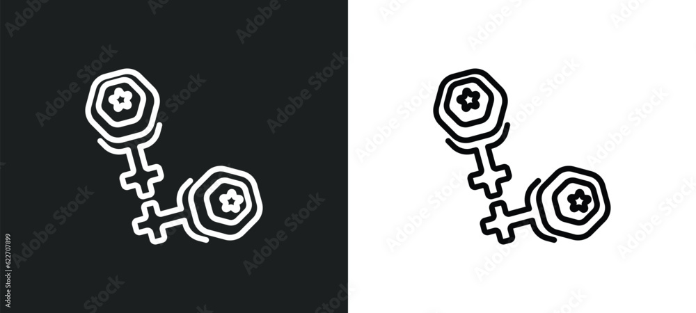 Poster cufflinks outline icon in white and black colors. cufflinks flat vector icon from luxury collection 
