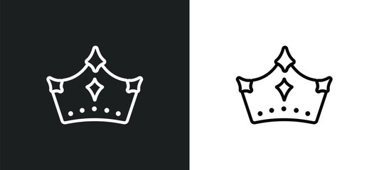 princess outline icon in white and black colors. princess flat vector icon from luxury collection for web, mobile apps and ui. © Digital Bazaar