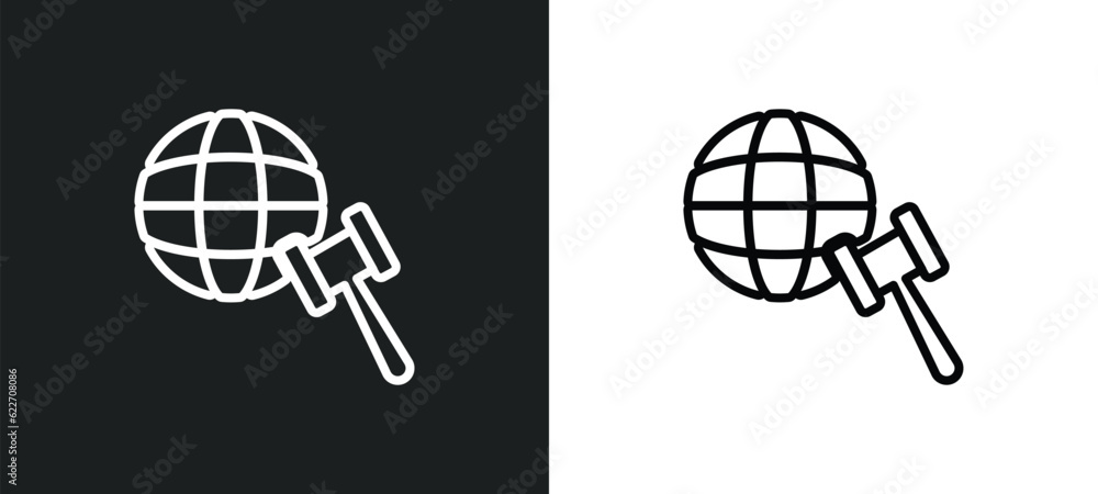Poster diploy outline icon in white and black colors. diploy flat vector icon from law and justice collecti