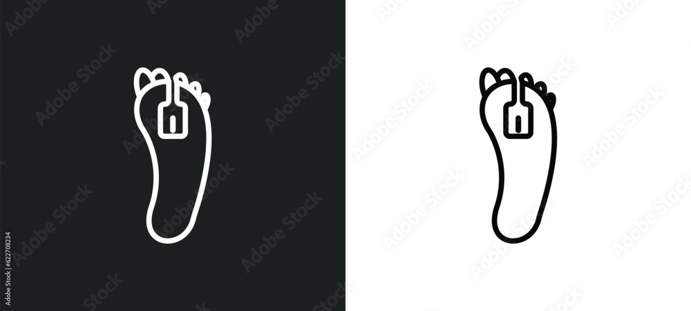 Poster corpse outline icon in white and black colors. corpse flat vector icon from law and justice collecti