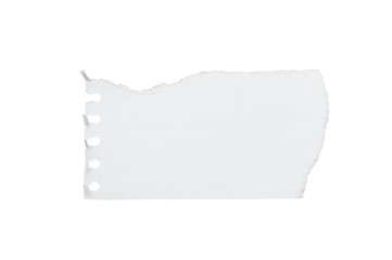 close up of a white ripped piece of paper with copyspace. torn paper isolated transparent png