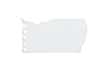close up of a white ripped piece of paper with copyspace. torn paper isolated transparent png