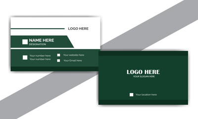 Professional business card with geometric shapes