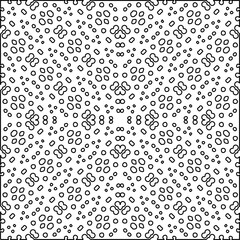 Texture with figures from lines. Black and white pattern for web page, textures, card, poster, fabric, textile. Monochrome graphic repeating design.