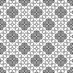 Texture with figures from lines. Black and white pattern for web page, textures, card, poster, fabric, textile. Monochrome graphic repeating design.