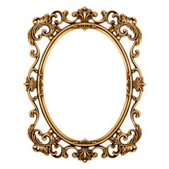 Artistic gold frame with curved shapes. A vintage treasure from the past 11