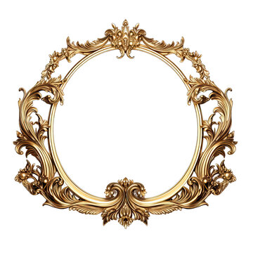 Artistic gold frame with curved shapes. A vintage treasure from the past 8