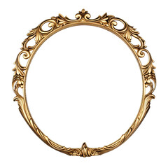 Artistic gold frame with curved shapes. A vintage treasure from the past 3