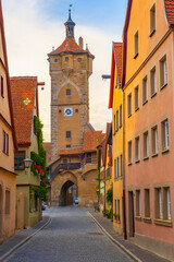 Fototapeta na wymiar The Klingentor in Rothenburg ob der Tauber/Germany
