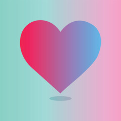 Fototapeta na wymiar pink heart with ribbon