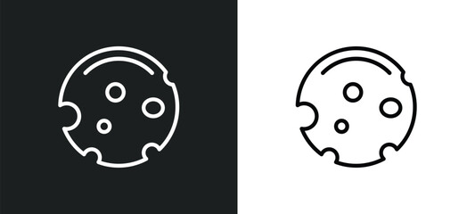 full moon outline icon in white and black colors. full moon flat vector icon from india and holi collection for web, mobile apps and ui. © Digital Bazaar