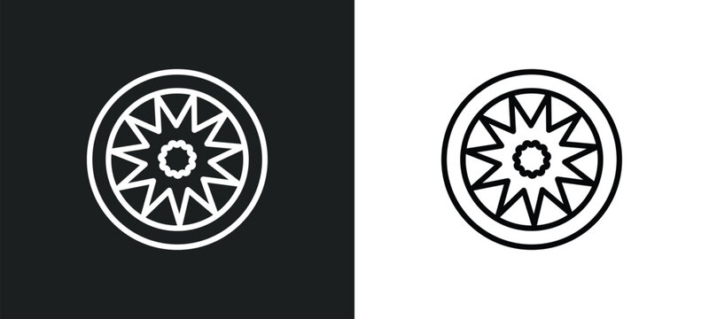 bihu outline icon in white and black colors. bihu flat vector icon from india collection for web, mobile apps and ui.