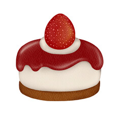cake with strawberry