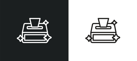 sanitary napkin outline icon in white and black colors. sanitary napkin flat vector icon from hygiene collection for web, mobile apps and ui.