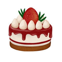 cake with strawberry