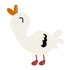 Cute Beach seagull, illustration on transparent backgound. Good for printing.