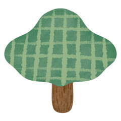 Tree, hand drawing on transparent backgound. Printable with high quality.