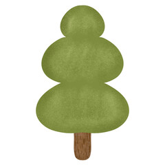 Tree, hand drawing on transparent backgound. Printable with high quality.