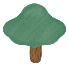 Tree, hand drawing on transparent backgound. Printable with high quality.